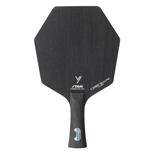 Stiga Cybershape Carbon CWT Table Tennis Blade with Custom Weight Technology I Superior Control, Enhanced Grip for Offensive Play - Pen - Black