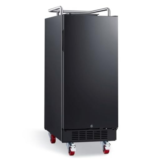 EdgeStar BR1500BL 15" Built-In Kegerator Conversion Refrigerator - Black Stainless Steel