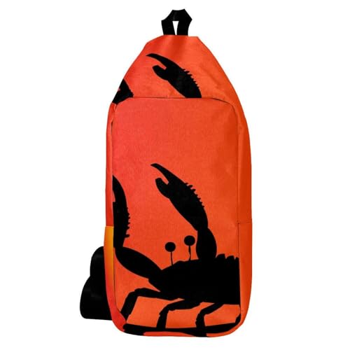 Sac à dos à bandoulière crabe multicolore 16x36cm pour homme et femme
