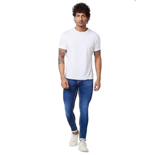 Image of Spykar Men's Skinny Fit Low-Rise Casual Jeans