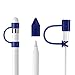 Fintie [3-Piece] Bundle for Apple Pencil Cap Holder/Nib Cover/Charging Cable Adapter Tether for Apple Pencil 1st Generation, iPad 6th Gen Pencil, Navy