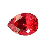 Gemsgrowth Piedra preciosa suelta de rubí rojo natural de corte de pera de 7 quilates para hacer joyas