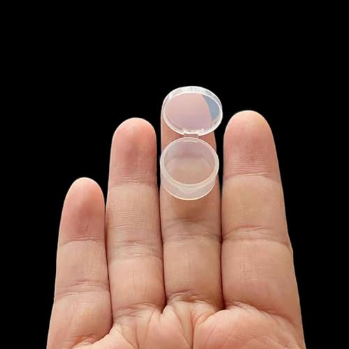 Image of 24 Pack Small Round Plastic Containers (0.55 x H0.35 Inch), Super Mini Beads Storage Containers Box for Beads, Buttons, Small Jewelry Findings -0.034 oz