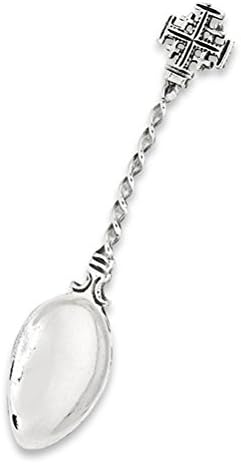 Sterling Silver Fancy Celtic Cross Salt Spoon