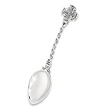 Sterling Silver Fancy Celtic Cross Salt Spoon