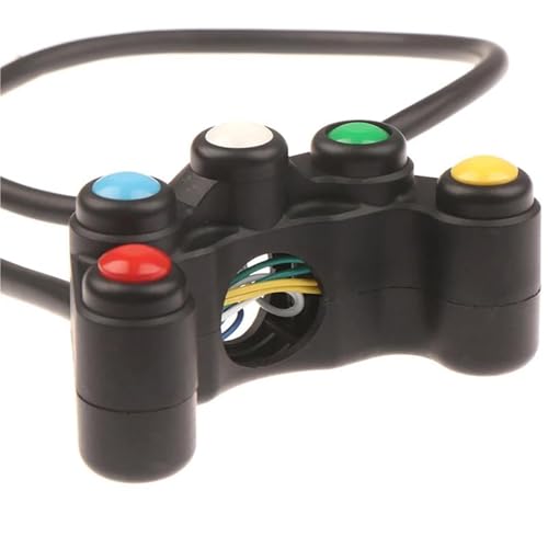 Commande de guidon universelle 22 mm à 5 boutons pour moto de course 24V - 4