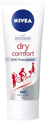 NIVEA Dry Comfort Deo Creme (75 ml), Antitranspirant für jede Alltagssituation, Deodorant mit 48h Schutz