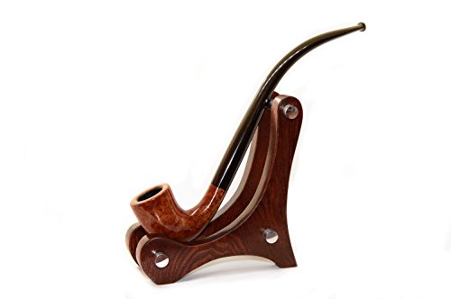Kafpipeworkshop Tobacco Pipe Stand For Long Stem Churchwarden Smoking Pipes Handmade From Ash Tree Wood Pipe Rack Holder Showcase Display For One Pipe #TOP4