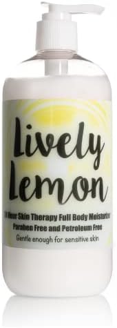 The Lotion Company 24 Hour Skin Therapy Lotion, Full Body Moisturizer, Paraben Free, Made in USA, Lively Lemon Fragrance, w/Aloe Vera, 16 Ounces