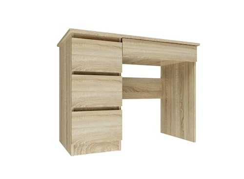 VBChome Schreibtisch Links 98 x 51 x 76 cm Eiche Sonoma Schreibtisch mit 4 Schubladen Computer-Schreibtisch Bürotisch Computertisch Arbeitstisch PC-Tisch Laptoptisch Eiche Sonoma Links VBChome Schreibtisch Links 98 x 51 x 76 cm Eiche Sonoma Schreibtisch mit 4 Schubladen Computer-Schreibtisch Bürotisch Computertisch Arbeitstisch PC-Tisch Laptoptisch Eiche Sonoma Links