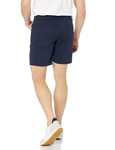 Amazon Essentials Men's Slim Fit 7" (18cm) Stretch 5-Pocket Jean Shorts, Midnight Blue, 36W