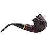 Peterson Pipes Emerald Series - Vintage Design Irish Wood Briar Pipe Green Band, Hand Crafted in Ireland, Vulcanite P Lip, 3mm (221 Bent Billiard) #5