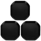 (Set of 3) Small Black Plastic Mixing Tray Sand Water Play Builder Equipment Sand Pool Pit Tray Water Game Garden Beach Tuff Tray Toddlers Messy Play Tray For Cement Mortar & Sand Plastering 70x70 CM