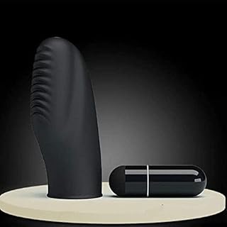 YameiS Mini Flírṭíṇg Víbrátíón Attrezzatura per Esercizi Sportivi Protezione per Le Dita Silicone (Nero)