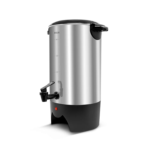 La Mejor Selección de Cafetera 20 Tazas de esta semana. 42 RCA Cafetera Percoladora de Acero Inoxidable de 40 Tazas RC-6L Acero Inoxidable, Tapa con Bloqueo, Dispensador de Café Caliente, Indicador de Niveles, Filtro Permanente y Sistema...