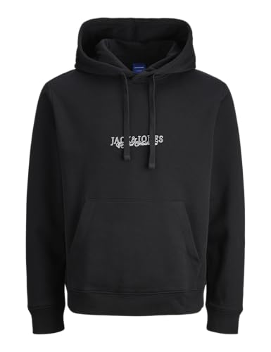 JACK & JONES Jorbleecker Minimal Sweat Hood, Negro, L