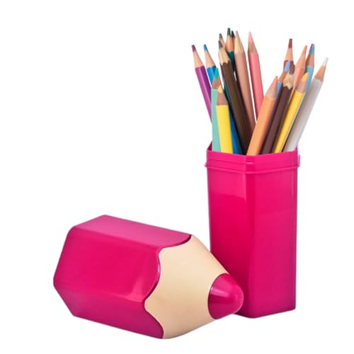 Estojo Organizador Multiuso Porta Lápis e Caneta Plasutil (Rosa)