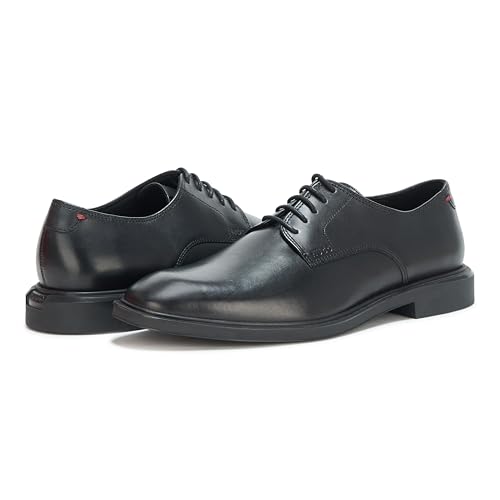 HUGO Men's Brushed Leather Derby Dress Shoe Oxford3