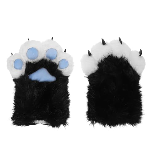Guantes de garra de gato Uonlytech en poliéster negro para cosplay y juegos de rol con diseño realista