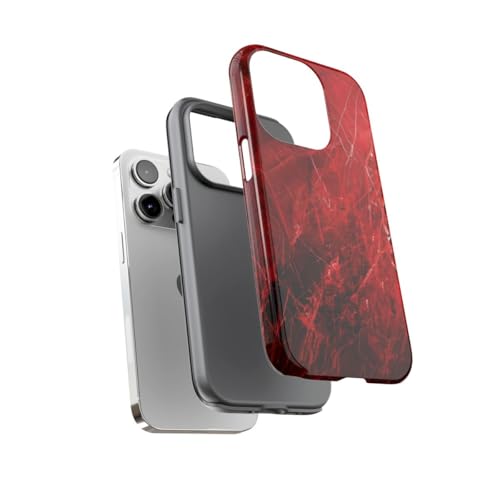 Coque marbre rouge iPhone 14 Pro rigide pour éviter les rayures