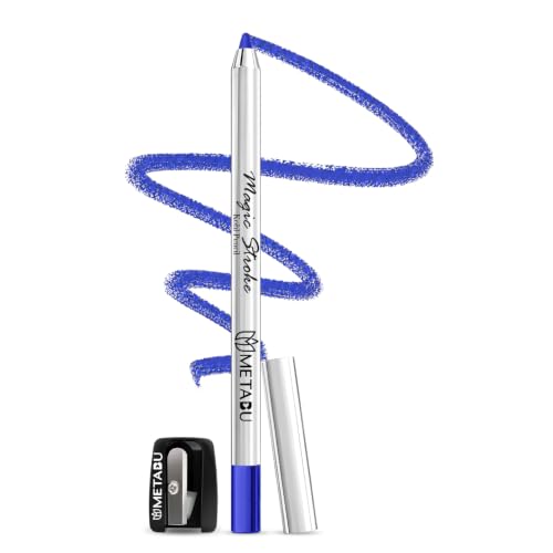 Image of Magic Stroke Kohl Kajal Pencil - Royal Blue | Waterproof & Smudge Proof with Free Sharpener | 18 Hours Long Lasting | One Swipe Application Eye Makeup Pencil Enriched with Shea Butter & Vitamin - E