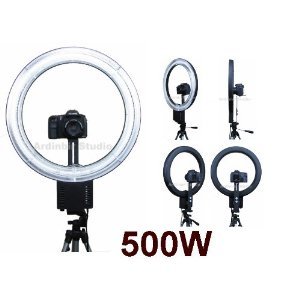 Ardinbir Photography 500W 5400K Macro Ring Light Lamp for Canon, Nikon, Panasonic, Sony, Leica, Olympus SLR/DSLR Cameras, Photo Studio and Portrait