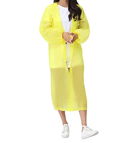 Imperméable réutilisable EVA épais veste pluie transparente avec capuche adulte