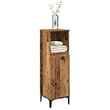 LAPOOH Badschrank Altholz-Optik 30x30x100 cm Holzwerkstoff, Bad Kommode, Badezimmer...