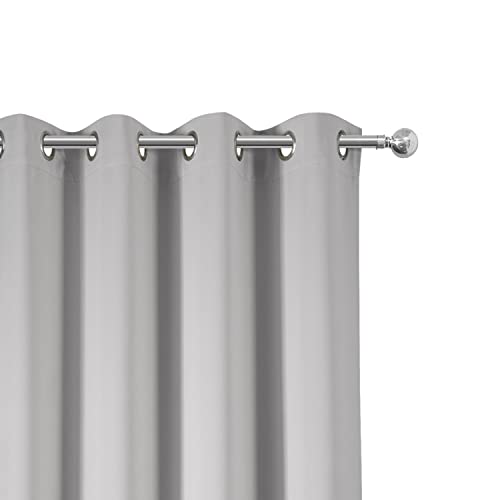 Image of LEMOMO Blackout Curtains 52 x 84 inch /Light Grey Curtains Set of 2 Panels /Thermal Insulated Room Darkening Bedroom Curtains