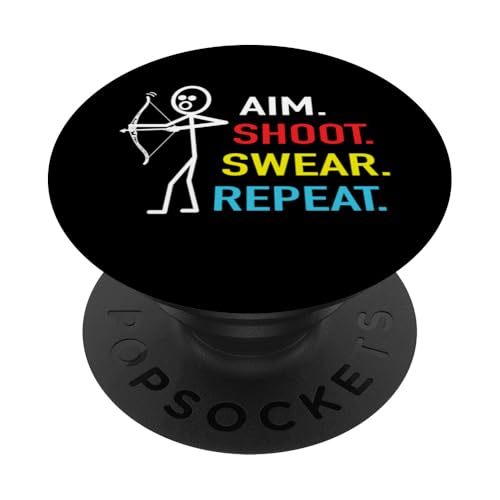 Arco de tiro con arco flecha Archer - tiro con arco objetivo disparar jurar repetición PopSockets PopGrip Adhesivo