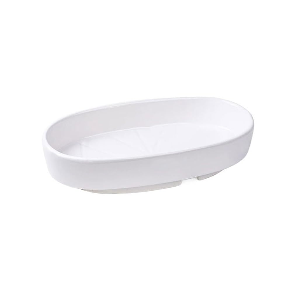 K5C7S3W9D6 plant dish saucer Hydroponic Plant Saucer, Elliptical Ceramic Desktop Flower Pot Pallet Drip Trays(White)