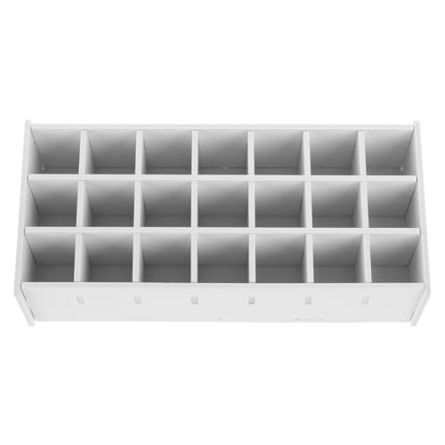 Image of HOODANCOS Paint Organizer 21-Slot Desktop Storage Rack for Oil Acrylic Pigment Bottles Multi-Functional Paint Holder for Art Supplies and DIY Craft Organization 13.50X6.29X3.50In