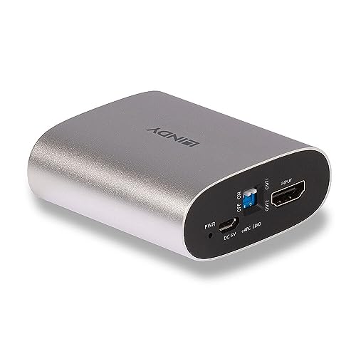 LINDY 4K60 HDMI eARC Extractor, Audio Extractor, HDMI 2.0, HDCP 2.3, 18Gbit/s, HDR10+, Dolby Vision, Dolby Atmos, 5.1/7.1 Audio - Image 3