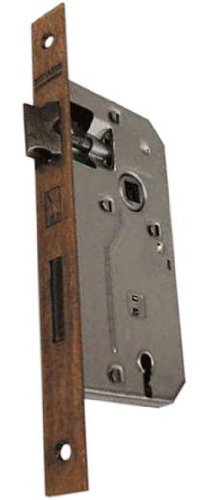 Serratura da Infilare Bordo Quadro Bronzato Patent Misura 35 mm Interasse 70 mm