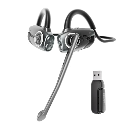 QILIAN Open Ear Gaming Headphones with Mic, Dual-Mode...