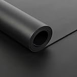 Plain Smooth Rubber Matting Roll | Thick Heavy Duty Flooring Mat, Indoor & Outdoor, Non-Slip, Waterproof & Easy to Cut | Ideal for Garage, Vans, Gym, Shed Floor | 3mm (2.5m x 1.5m, Smooth)