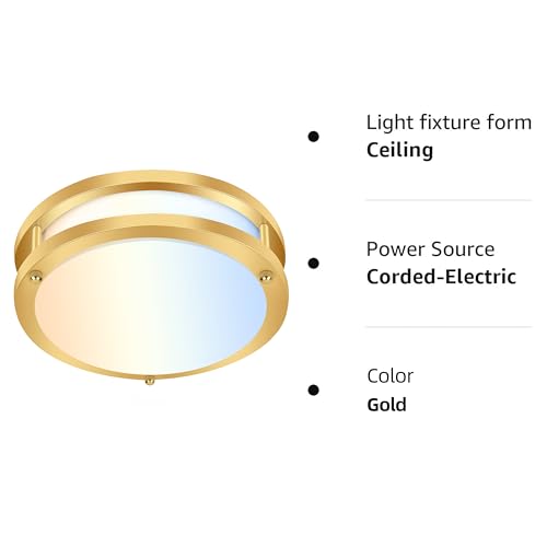Image of hykolity 10 inch Flush Mount LED Ceiling Light Fixture,17W,1100LM,5CCT