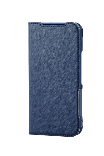 エレコム Google Pixel 8a ケース カバー 手帳型 ソフトレザー TPU 耐衝撃 衝撃吸収 軽量 薄型 カード収納 ポケット スタンド機能 財布型 ワイヤレス充電 対応 マグネット内蔵 おしゃれ 可愛い 花柄 ネイビー PM-P241PLFU