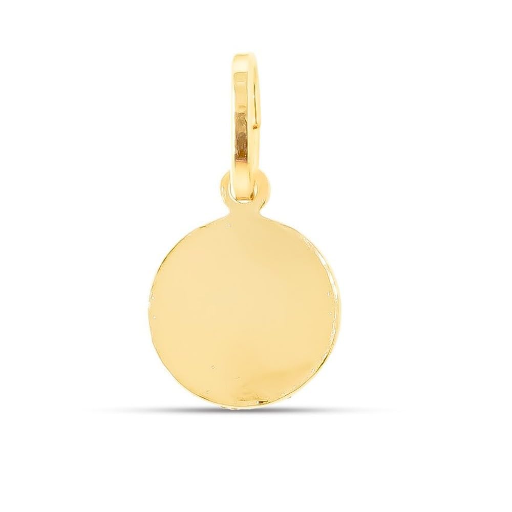 Virgen del Rocío Medalla Plata Ley 925m chapado oro 12mm. bisel trasera lisa