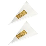 Rimikuru 三角OPP袋 ラッピング 切り花 花束 三角形 クリア ギフト包装 カラータイ付属 セット (37cm×18cm・200枚セット)