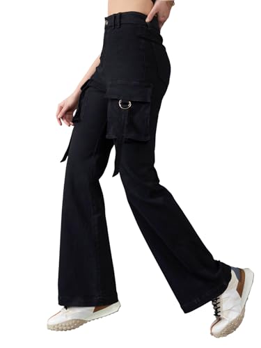 Image of Dolce Crudo Women's Wide Leg High-Rise Clean-Look Jean's