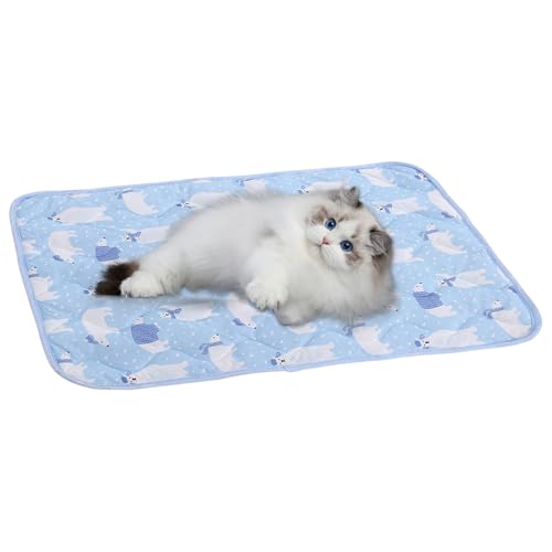 Almohadilla de refrigeración para Perros, Alfombrilla de refrigeración para Gatos y Perros, 19.7 x 15.8 Pulgadas, fácil de Lavar, Manta portátil, Accesorios de Cama para Gatos, Amigos Peludos
