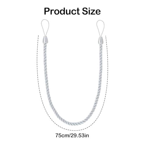 2 Stück Vorhang Raffhalter Seil Verstellbar Boho Raffhalter für Vorhänge Gardinenhalter Vorhang Halter Gardinenband Vorhanghalter Gardinen Halterung Curtain Rope Buckle für Zuhause Büro Fenster Deko