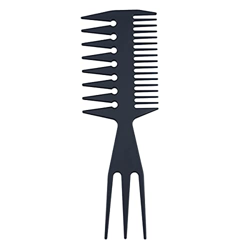 Slicked-Back Combs 3 In 1 Fish Tail Bone Shape Hair Extensions Detangling Styling Coloring Comb For Salon Barbers Mohawk Undercut Bowl Cut Quiff #TOP2