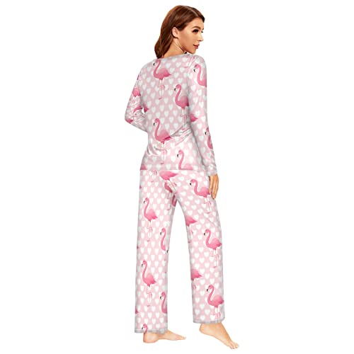 Pink Flamingo Pajama For Women No Pocket S 20242427 #TOP5