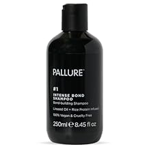 Pallure No. 1 Intense Bond Building Hair Repair Shampoo For Thicker, Voluminous, Fuller Hair With Linseed Oil And Rice Protein, 250 ml