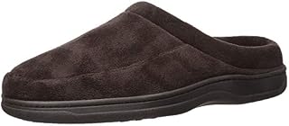 Dearfoams Men's DF Microfiber Terry Clog Slipper, Coffee, L Medium US