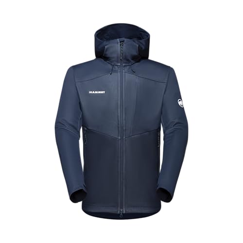 Mammut Ultimate VII SO Hooded Jacket Men | Outdoor Jacke für Herren, Softshelljacke für Sport, Gore-Tex Wanderjacke, Allwetterjacke mit Kapuze, Atmungsaktiv und Winddicht | Marine, XXL