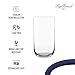 Luigi Bormioli Sublime Highball Glasses Set of 4-20 oz Tall Drinking Glasses for Water Juice or Cocktails - Lead-Free Crystal Glassware with Reinforced Rims & Minimalist Design, Made in Italy
