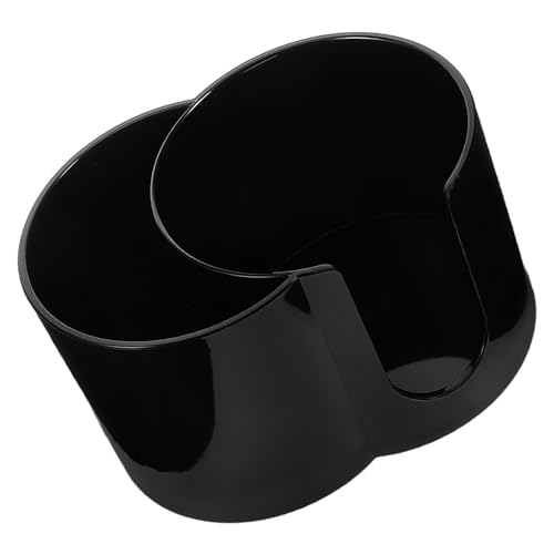 DOITOOL Dispenser per Dischetti di Cotone Doppio Scomparto, Portaoggetti Rotondo in Plastica Leggera Coperchio, Organizer Bagno Elegante per Tavolo da Lavoro e Accessori Cosmetici